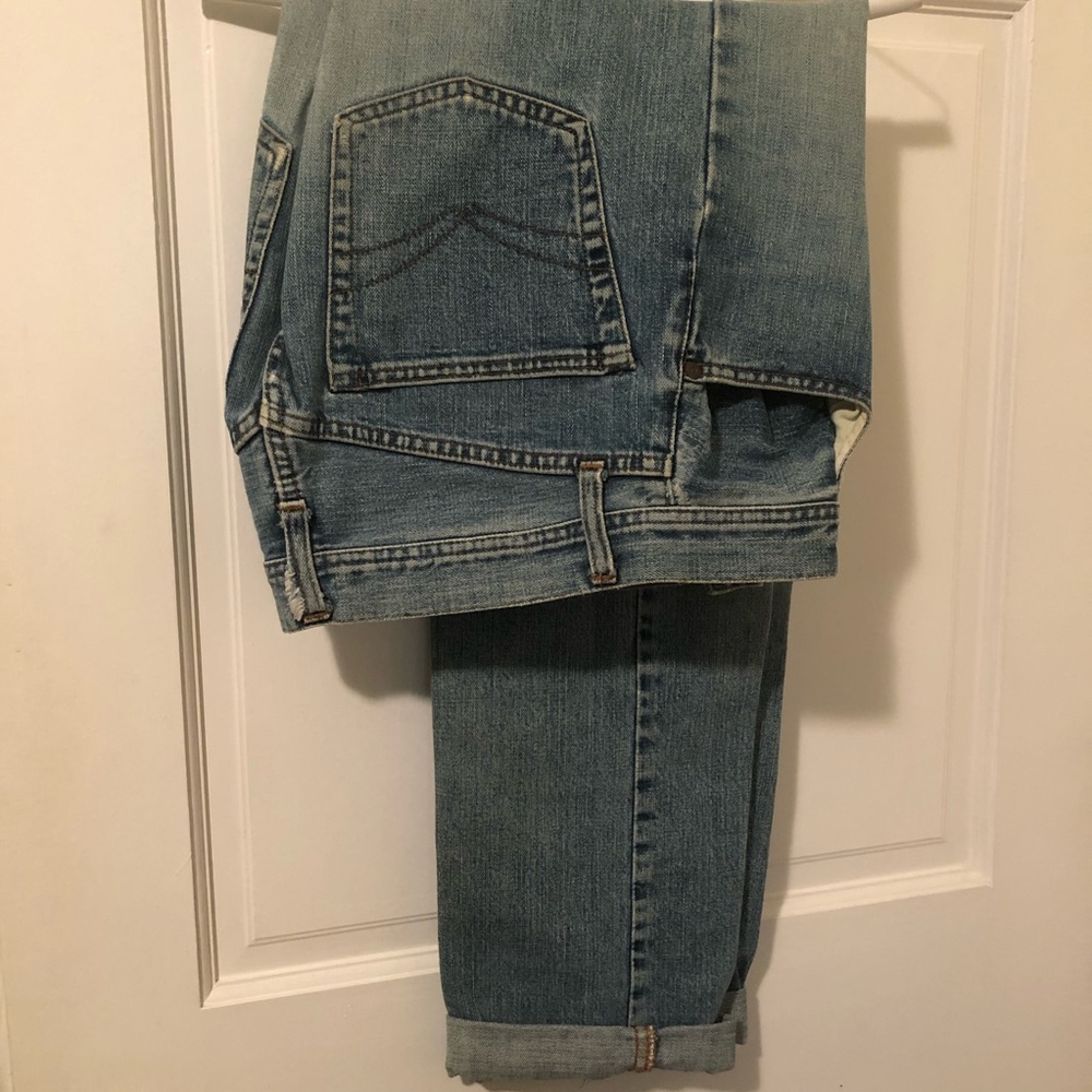 Vintage Rivet button-front antique wash jeans